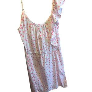 White Dress with Pink Polka Dots